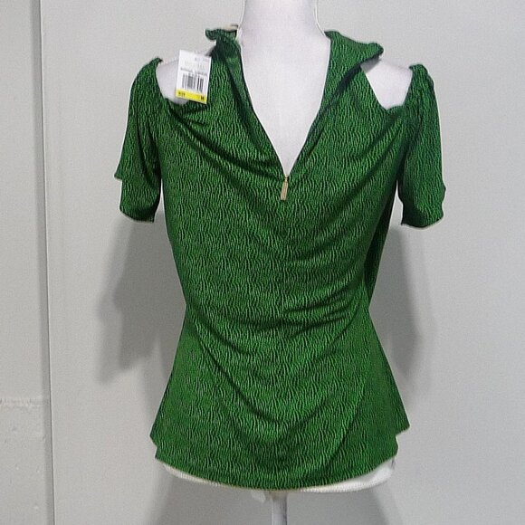 MK Green Cheetah Print Top Size MEDIUM - Picture 9 of 10